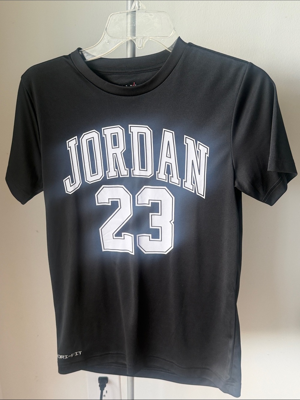 Jordan Black Short Sleeve Tee with White 'Jordan 23' Graphic